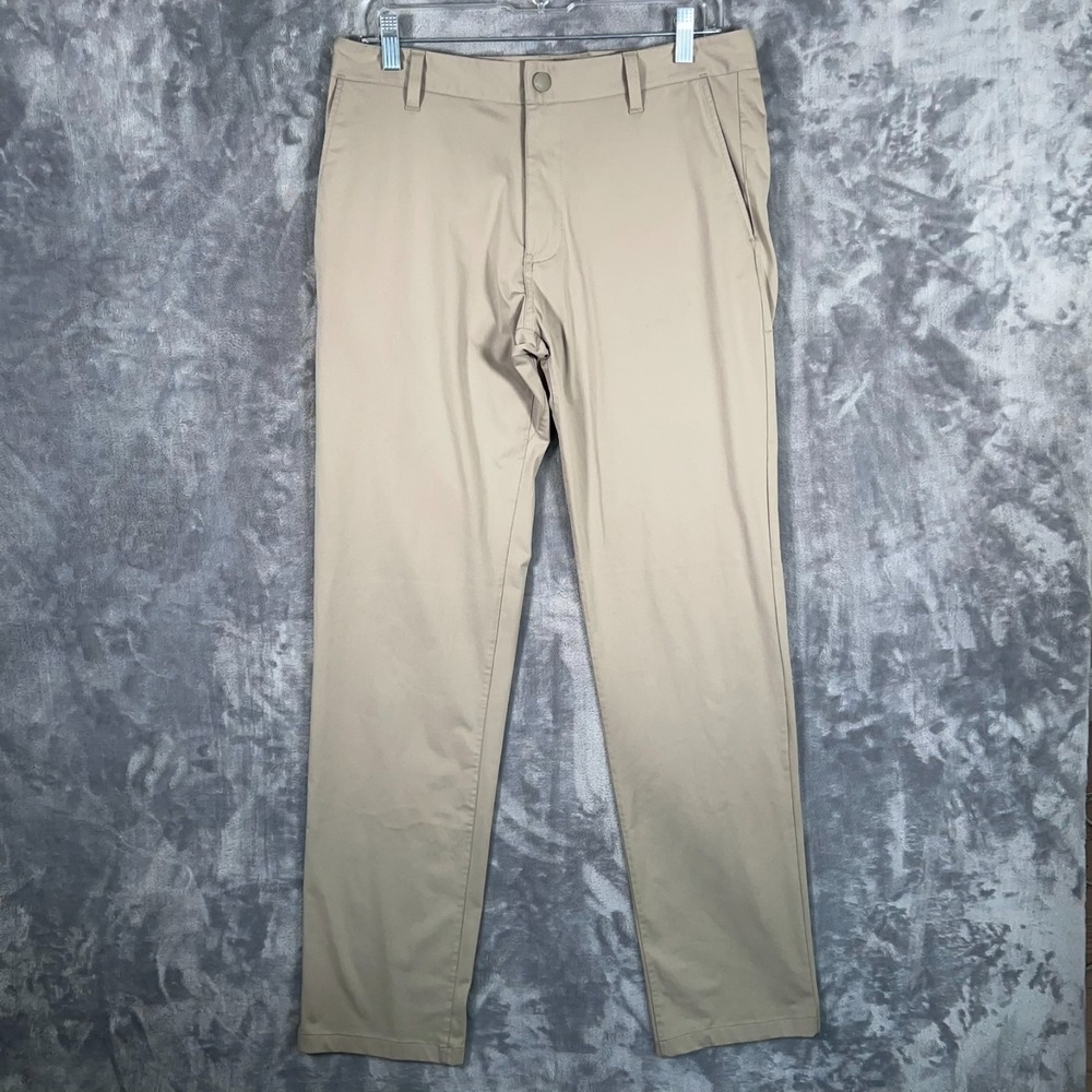 Rhone‎ Tech Performance Pants Mens 32x32 Beige Tan Khaki Chino Stretch Golf